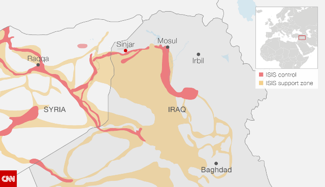 クルド人部隊や有志連合がイラク北部シンジャルの奪還やモスルとシリア・ラッカをつなぐ補給路の分断をしかける